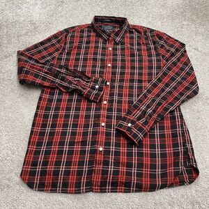 Lucky Brand Saturday Stretch Slim Fit Button Down Shirt Mens XL Multi Plaid Top